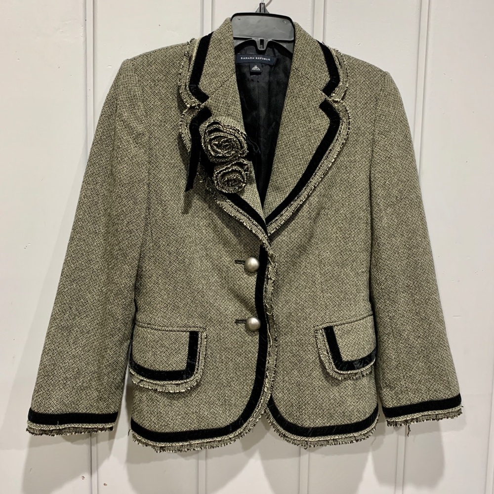 Banana Republic Women’s Blazer Size 10 Wool Blend